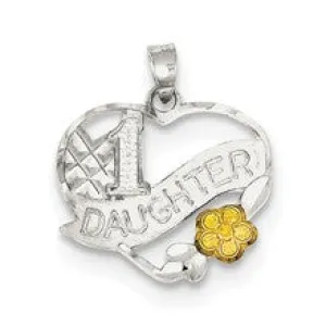 # 1 Daughter Charm in Sterling Silver