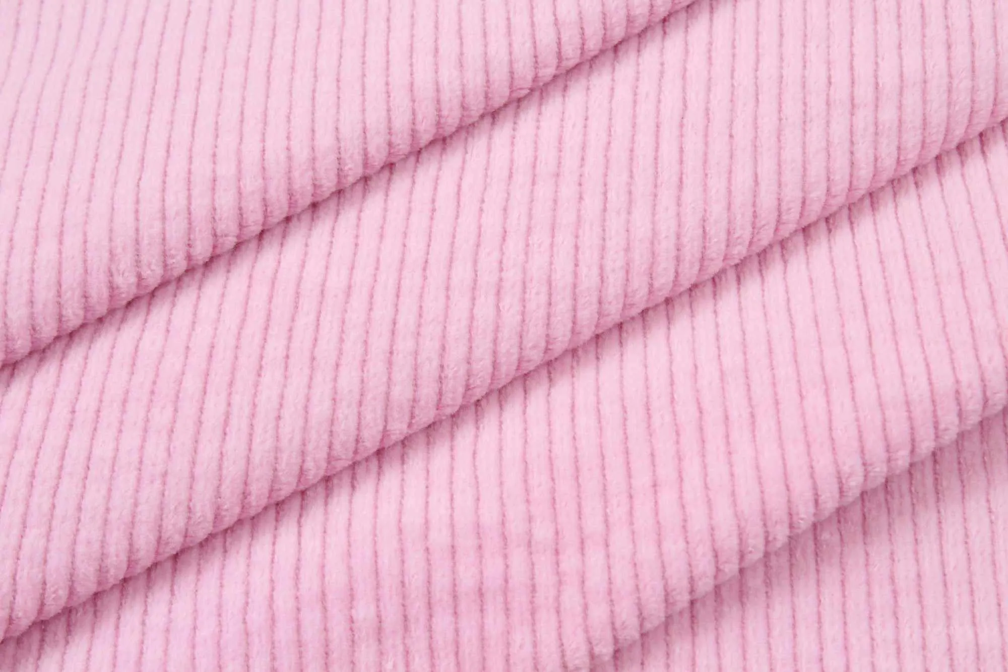 10 Mts Roll - Washed Cotton Stretch Corduroy 6 Wale (Pink) -  OFFER: 8,95€/MT