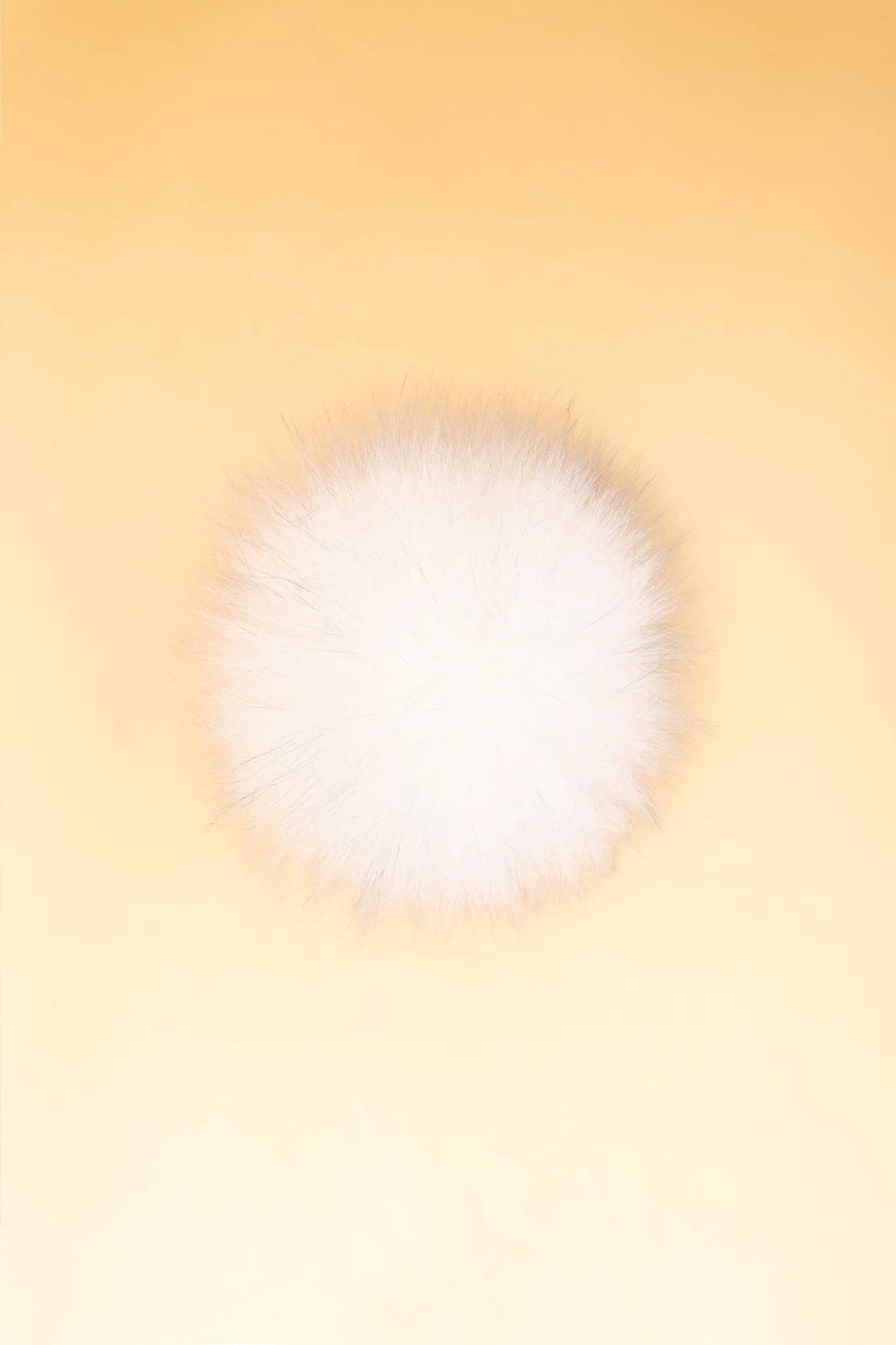 100% Real Fur Pom Pom White/Black