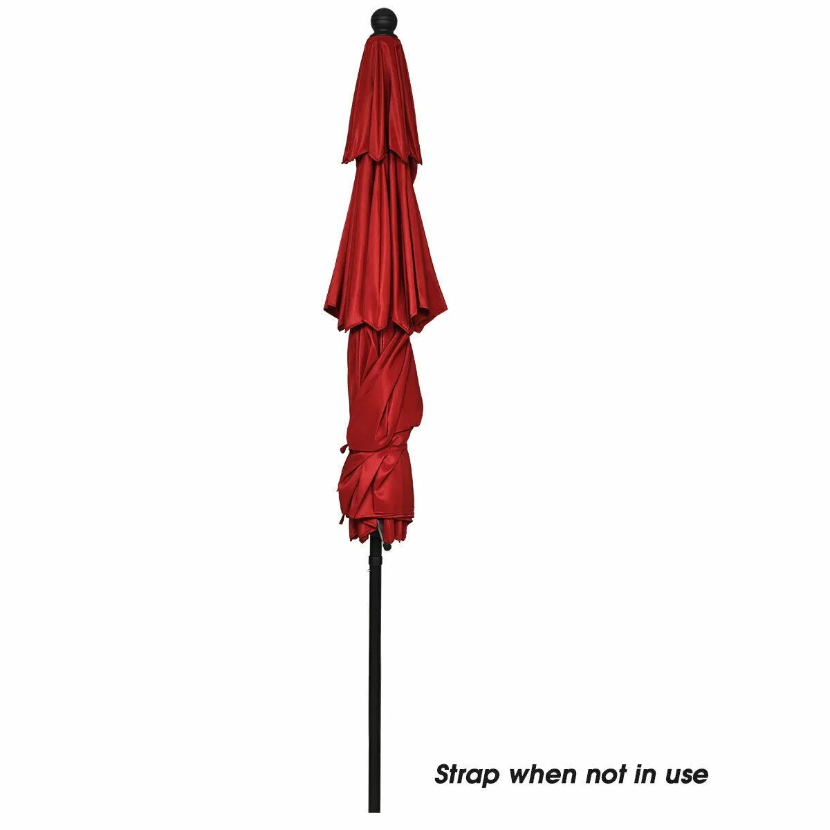 10ft 3 Tier Outdoor Patio Umbrella - Burgundy