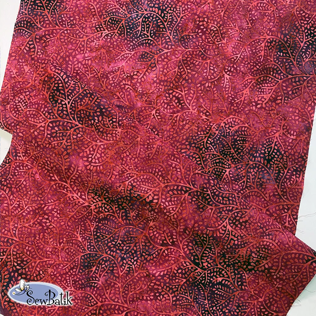 112" Wide Batik - Sacred Branch - Forward Fuchsia