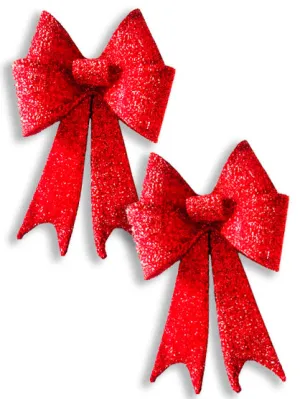 2 Pack 18" Red Mesh Bow