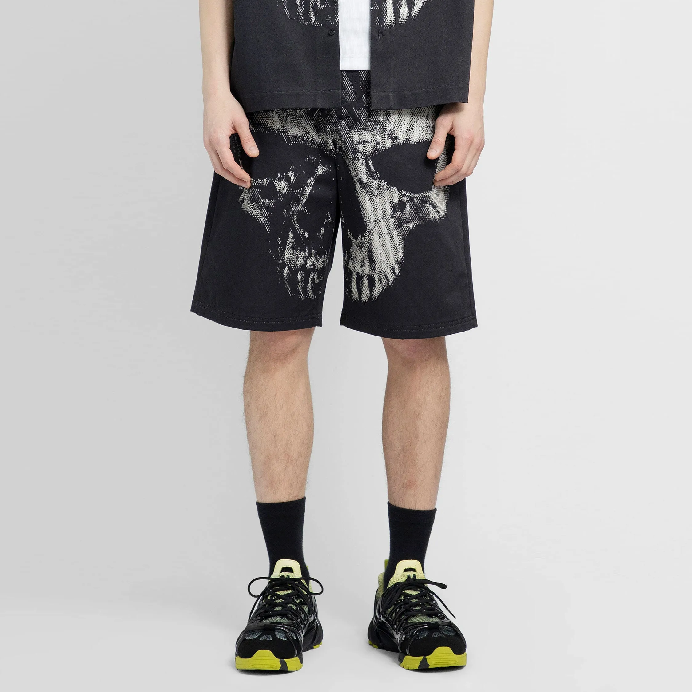 44 LABEL GROUP MAN BLACK SHORTS & SKIRTS