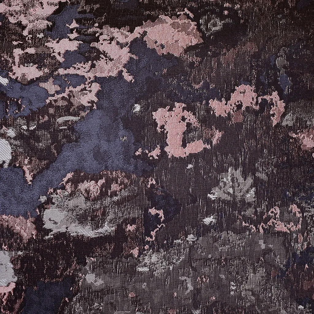 Abstract Mottled Agate Brocade Steel/Rose