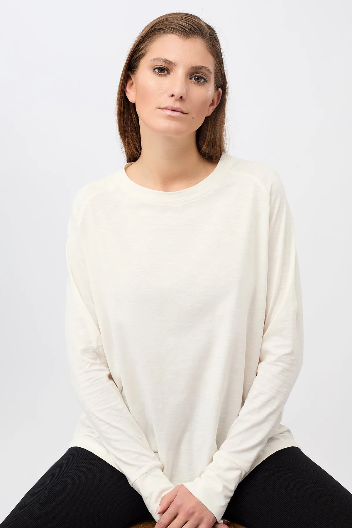 Active Longsleeve (White), GOTS