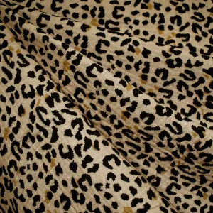 Animal Spots Printed Organic Cotton Double Gauze Camel