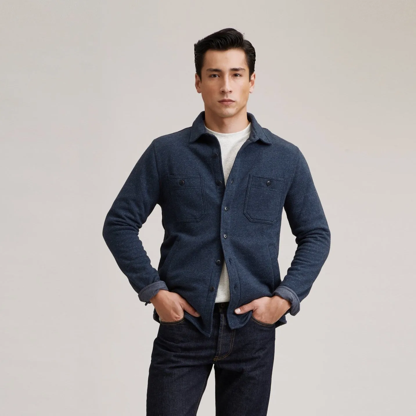 Bayswater Fleece CPO Shirt - Navy Heather