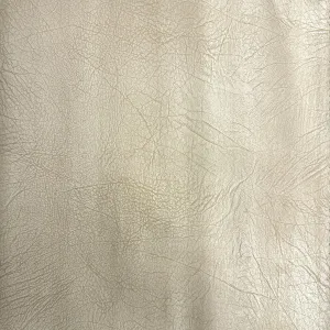 Beige Distressed Vintage Faux Leather Suede Vinyl Fabric