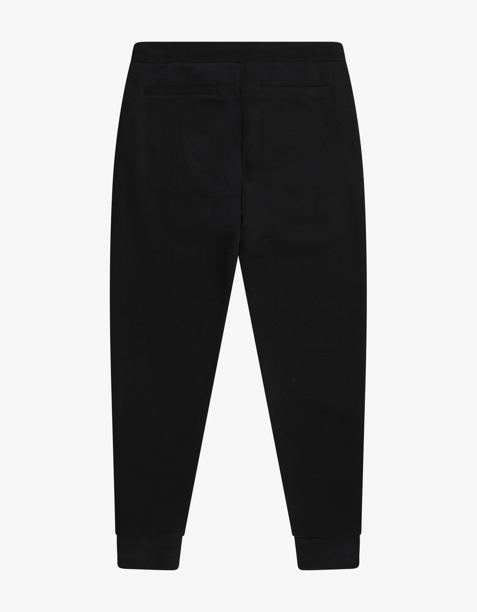 Black Logo Embroidery Sweat Pants -