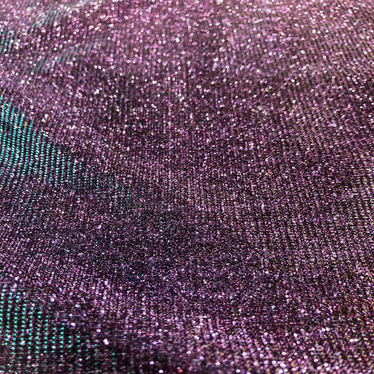 Burgundy Green Gold Holographic Shimmer Glitter Spandex Fabric