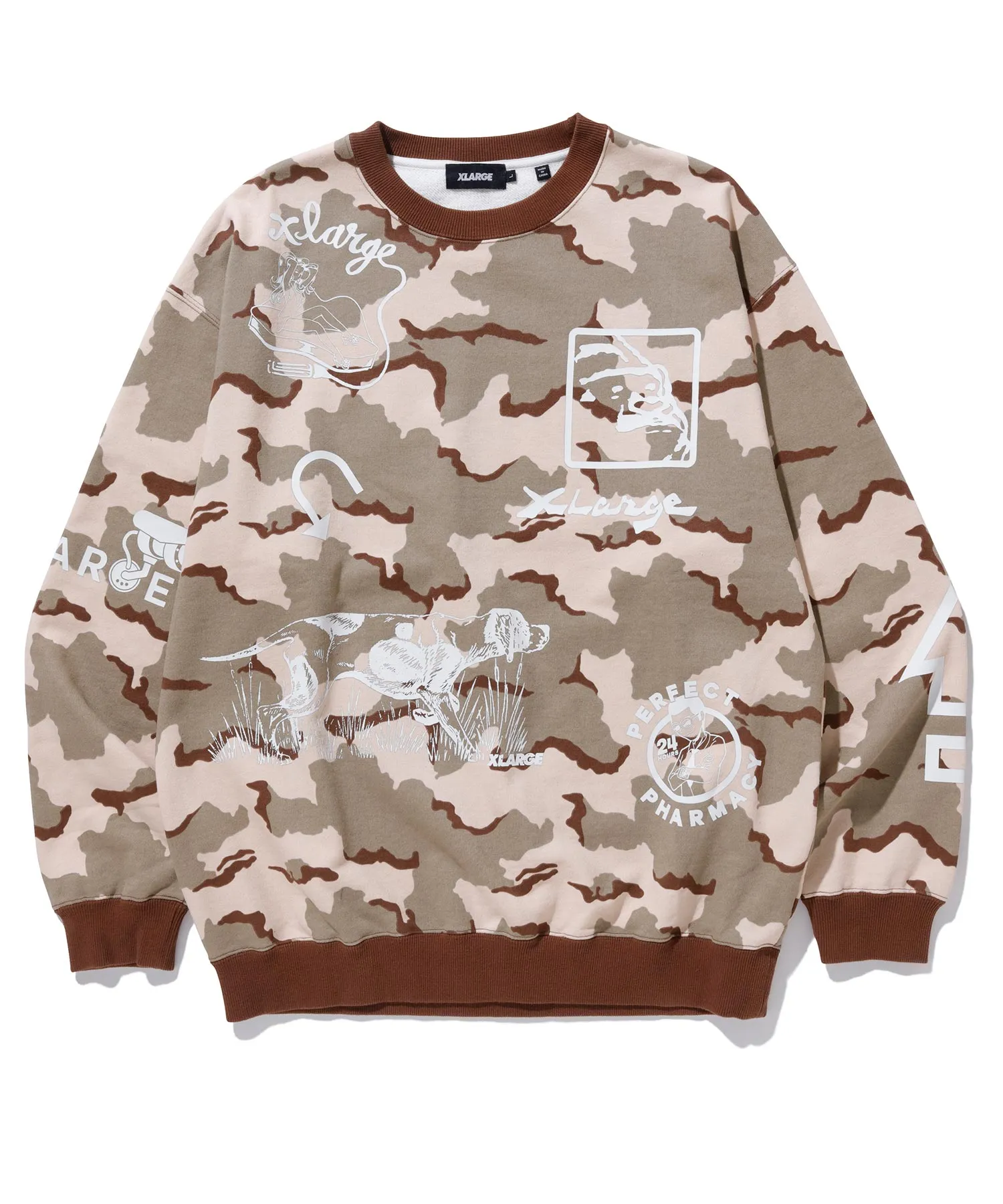 CAMO CREW NECK SWEAT