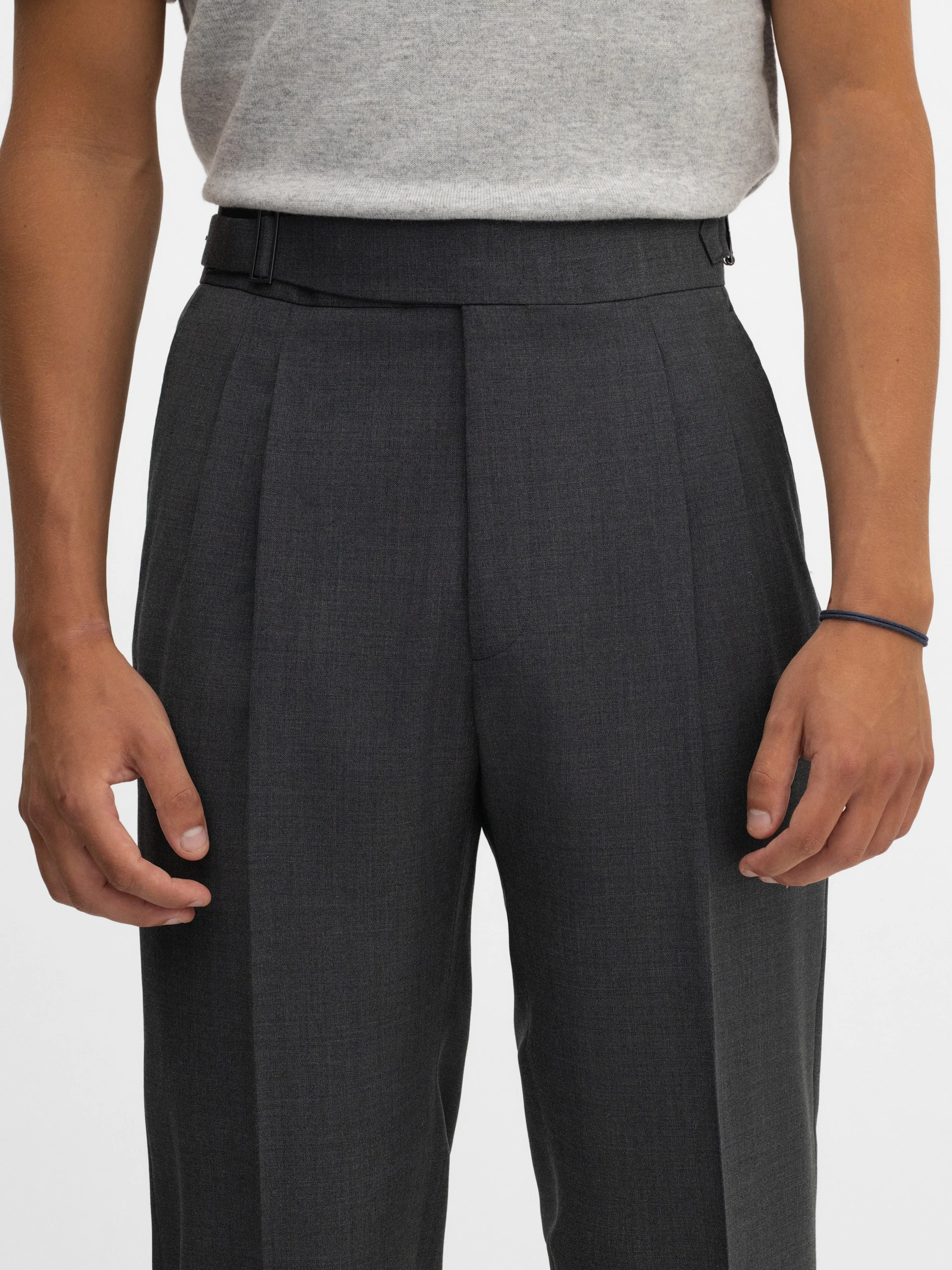 Charcoal S130 Wool Gurkha Trousers