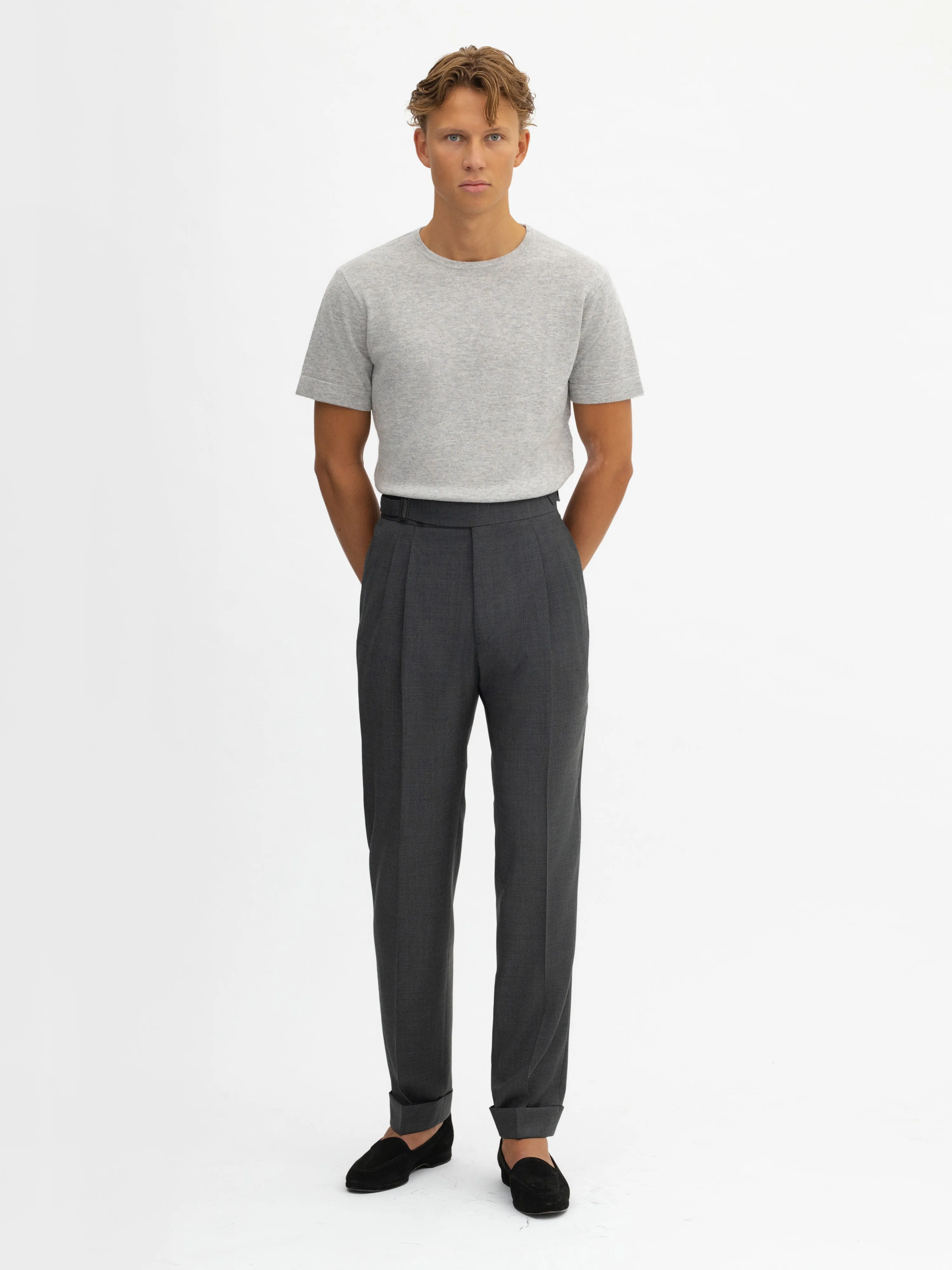 Charcoal S130 Wool Gurkha Trousers