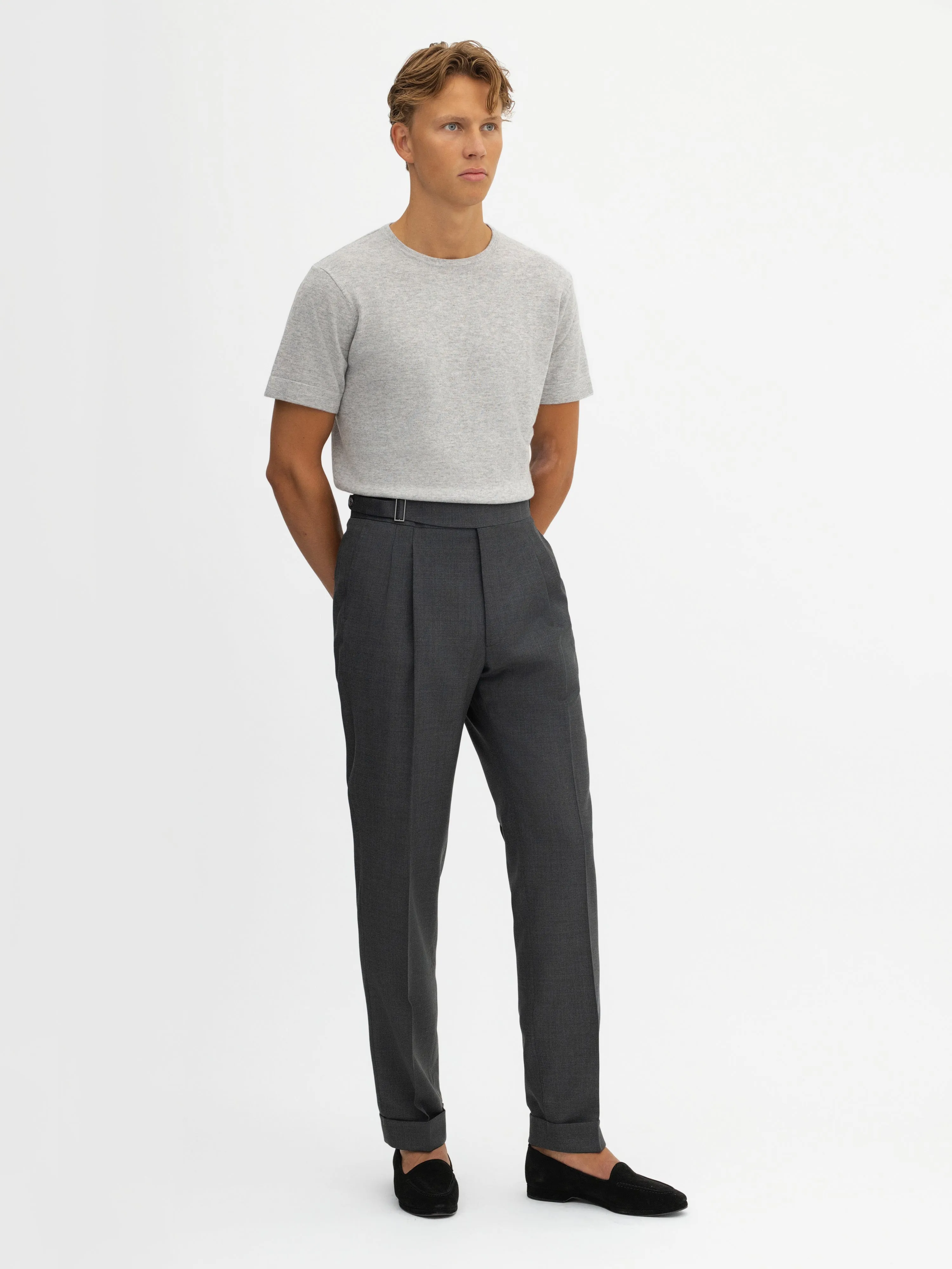 Charcoal S130 Wool Gurkha Trousers