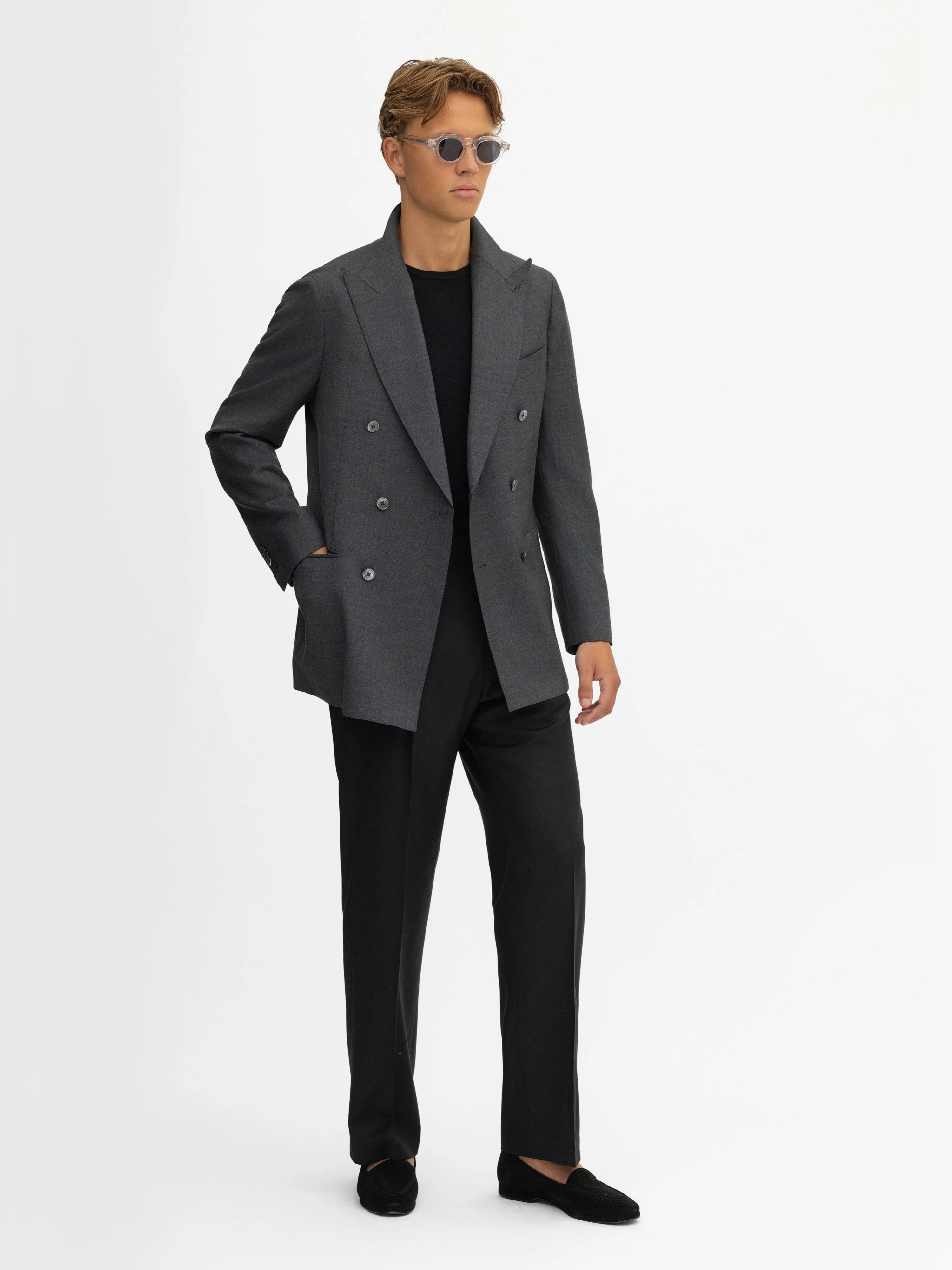 Charcoal S130 Wool Jacket (DB)