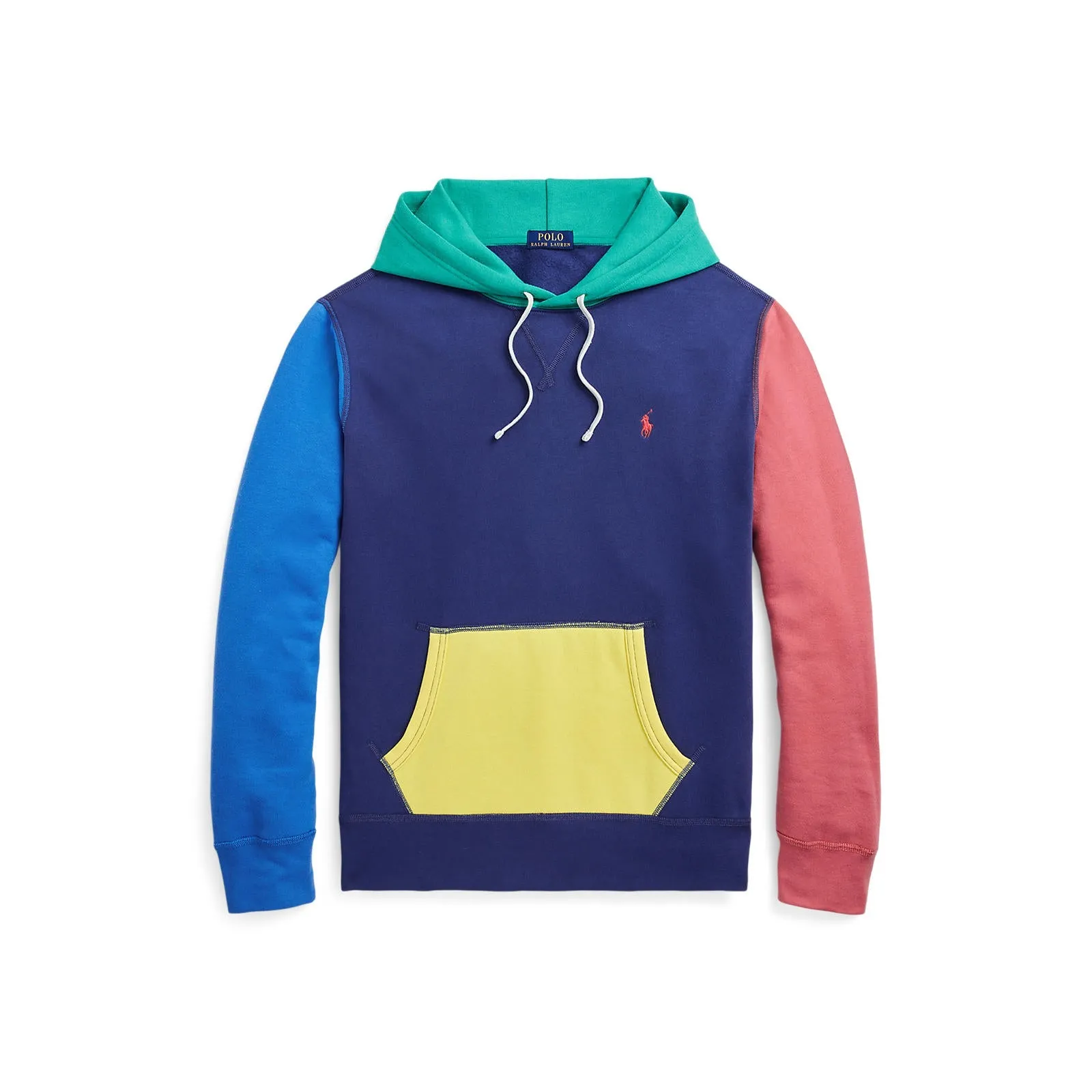 Colour-Block Fleece Hoodie - Multi