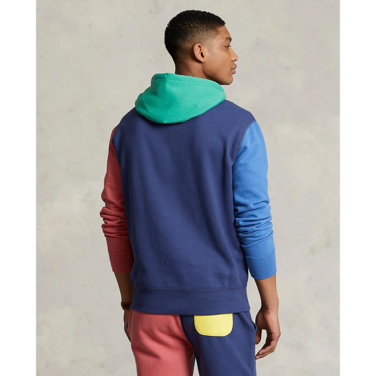 Colour-Block Fleece Hoodie - Multi