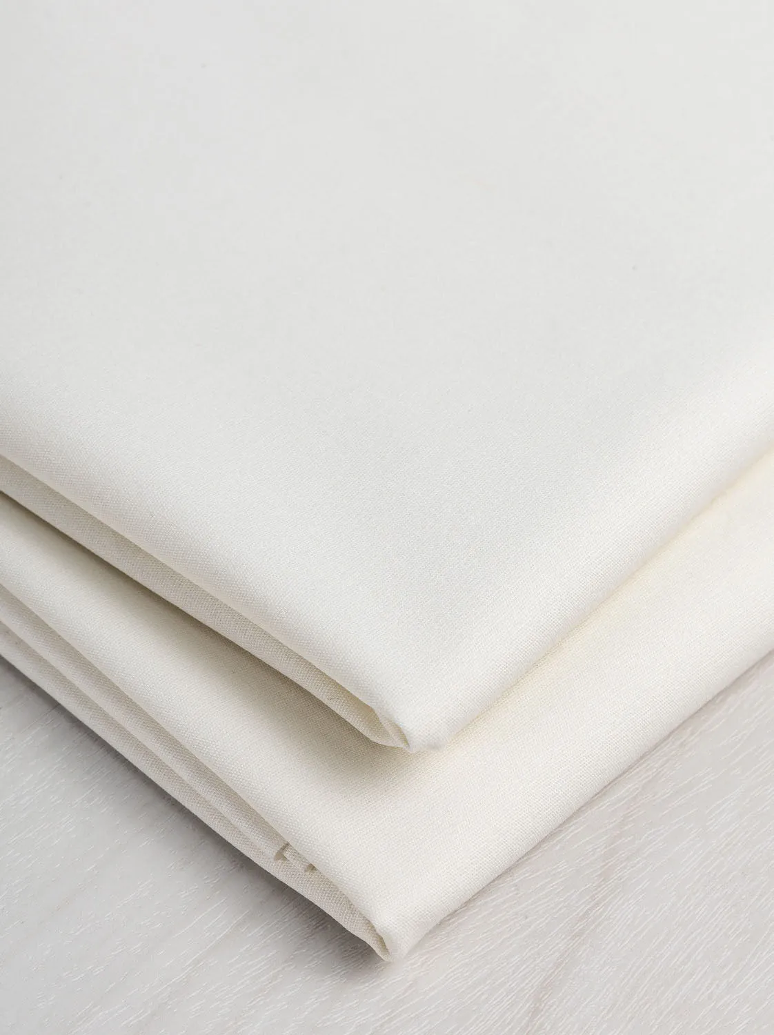 Core Collection Lightweight Silky Cotton Poplin - Cream - Swatch