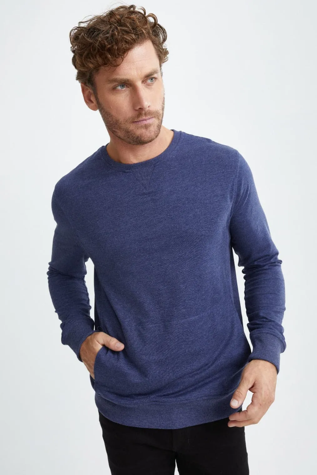 Cozy Blue Design Sweater