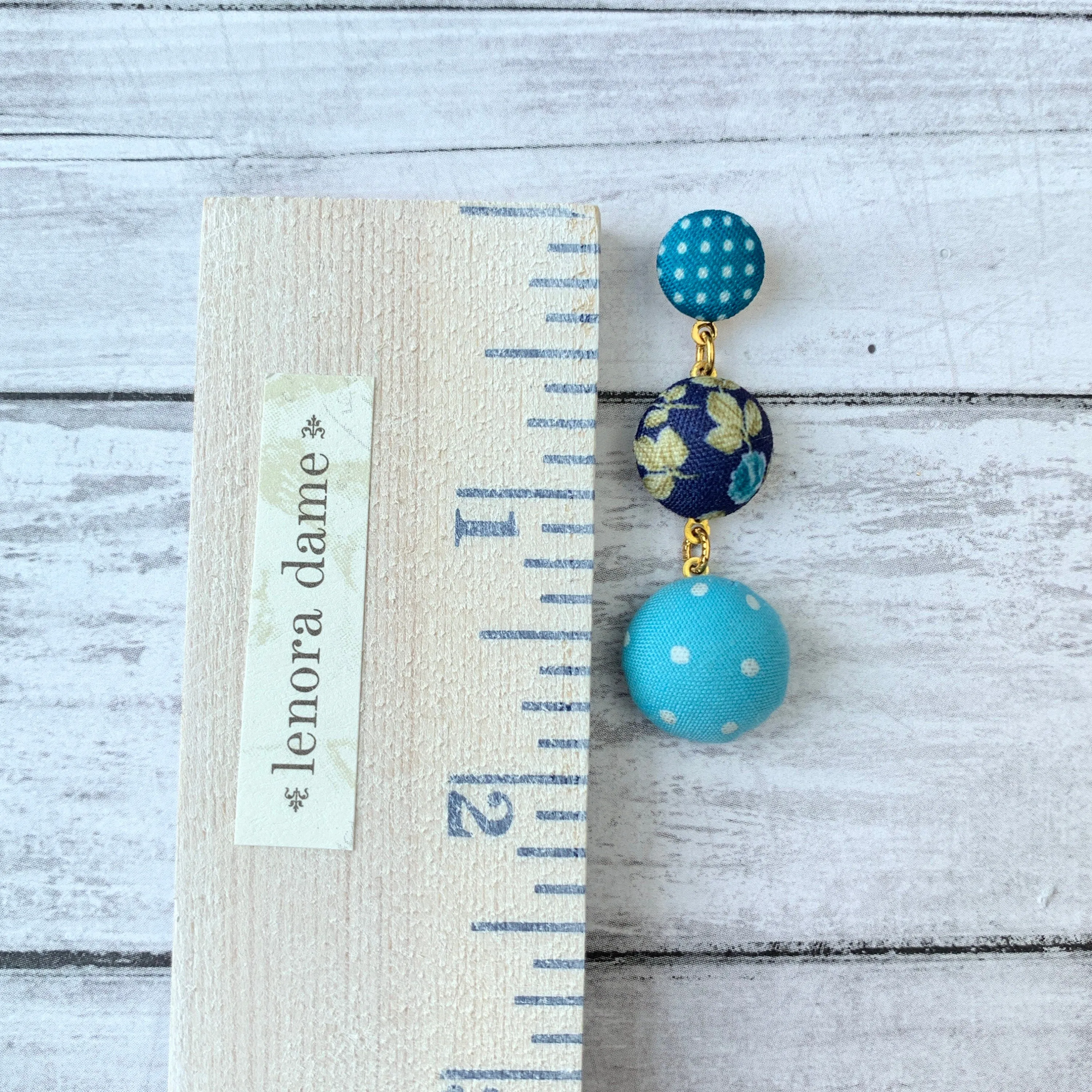 Cute As A Button Earrings in Cornflower Blue