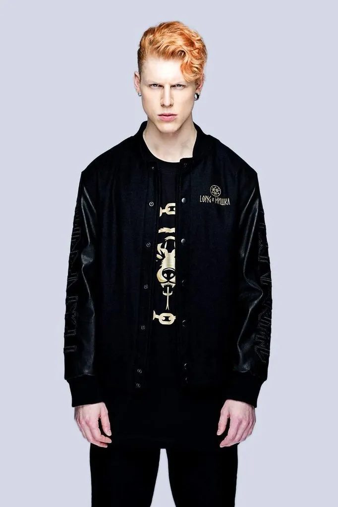 Death Adder Chain Gold Varsity Jacket - Unisex