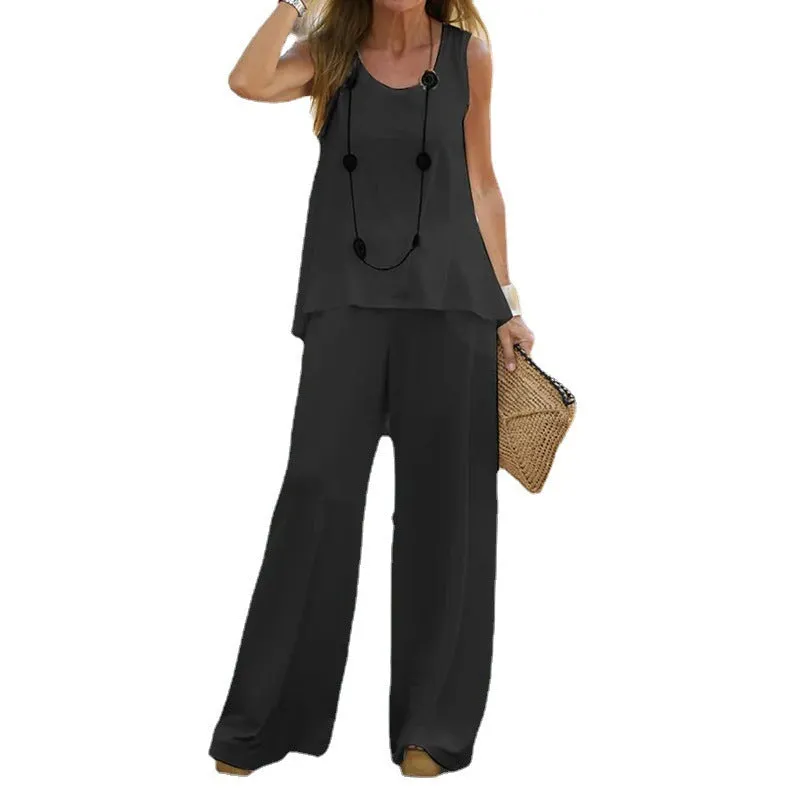 Elevated Elegance High Waisted Trousers Two Piece Suit