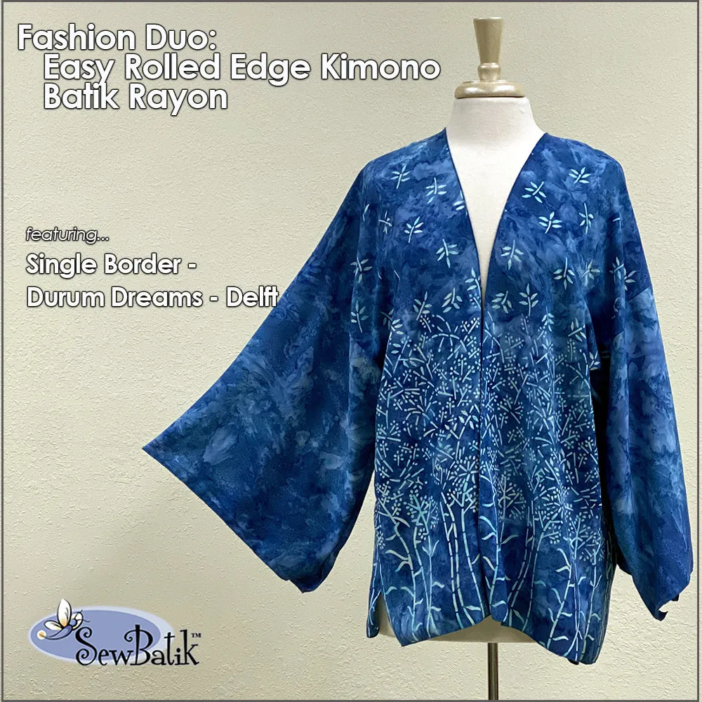 Fashion Duo - Easy Rolled Edge Kimono - Single Border