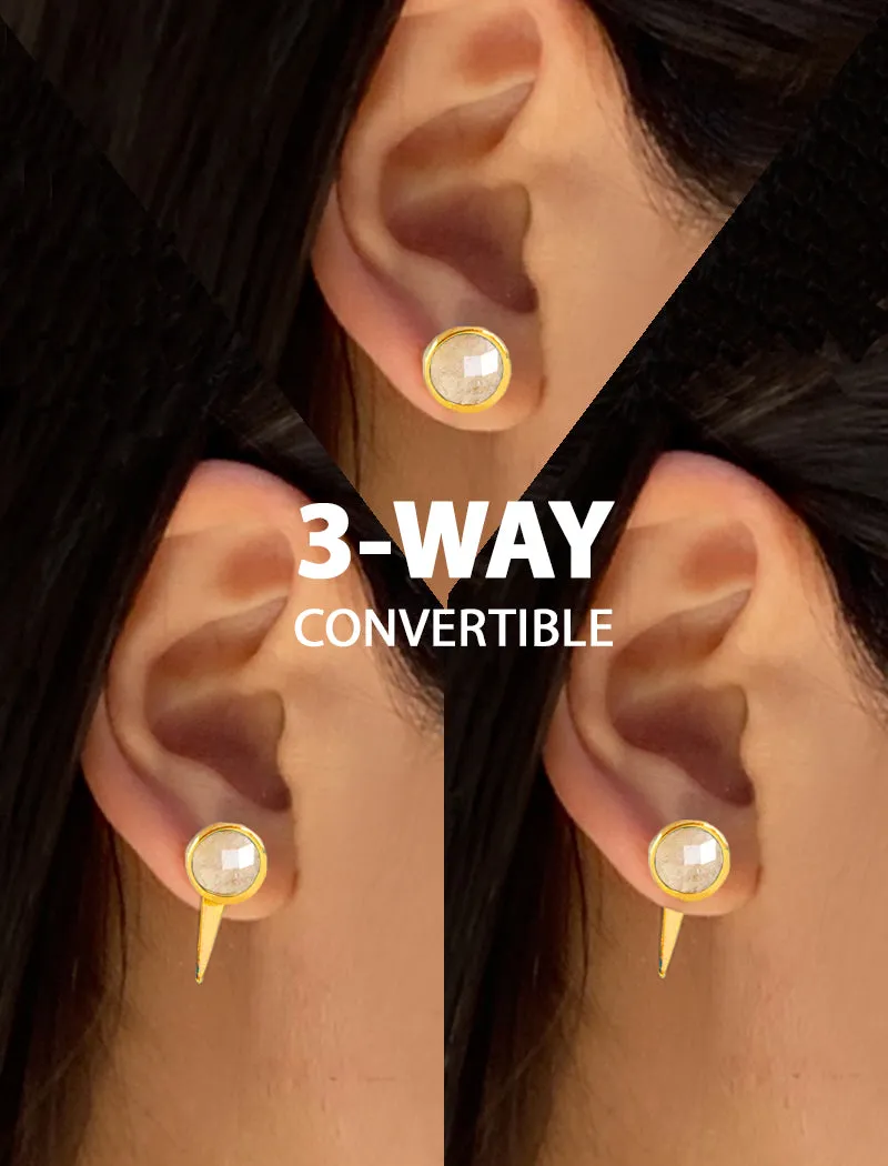 FIRE 3-Way Gemstone Earring Jackets