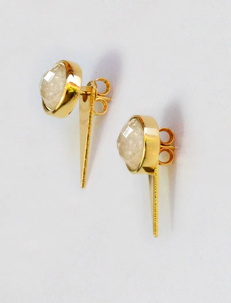 FIRE 3-Way Gemstone Spike Earring Jackets