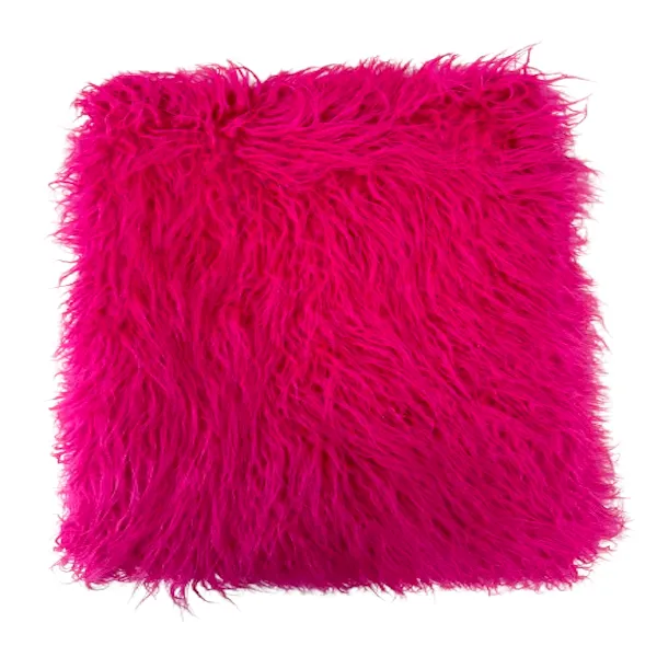 Fuchsia Mongolian Long Pile Faux Fur Fabric