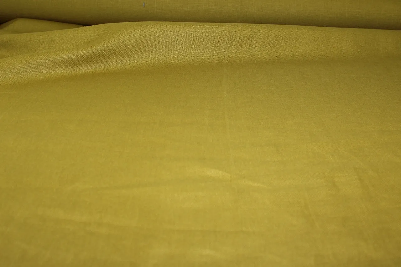 Italian Mid-weight Linen - Olive Bar