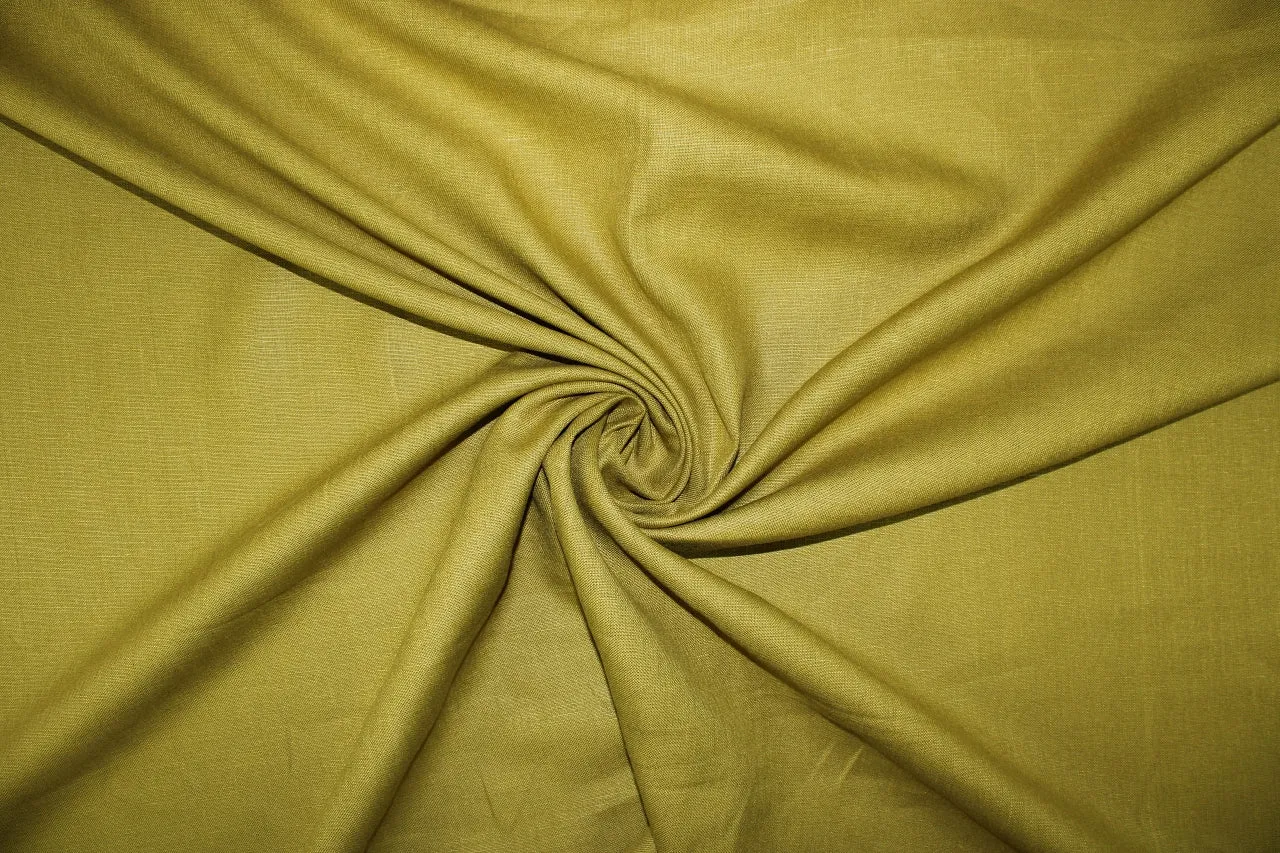 Italian Mid-weight Linen - Olive Bar