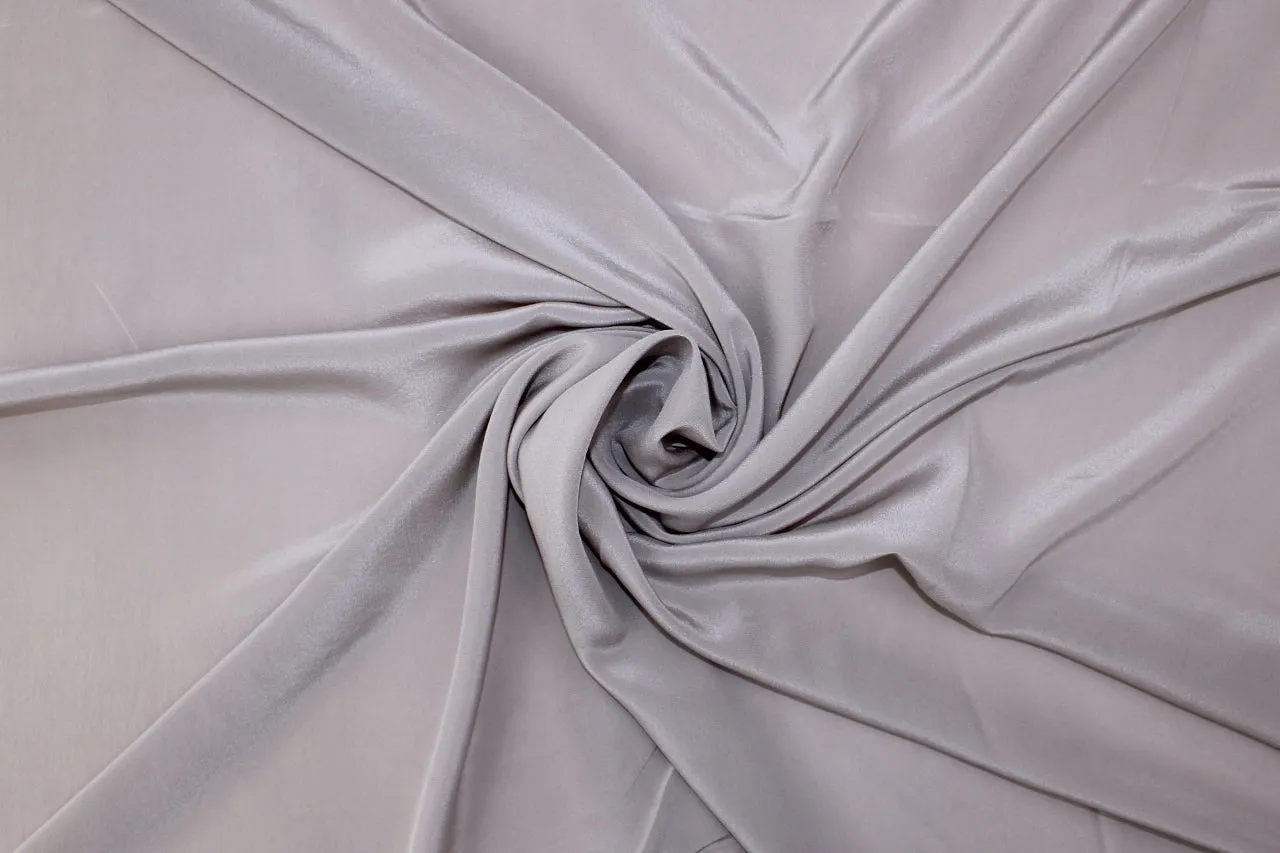 Italian Stretch Silk Crepe de Chine - Lilac Frost