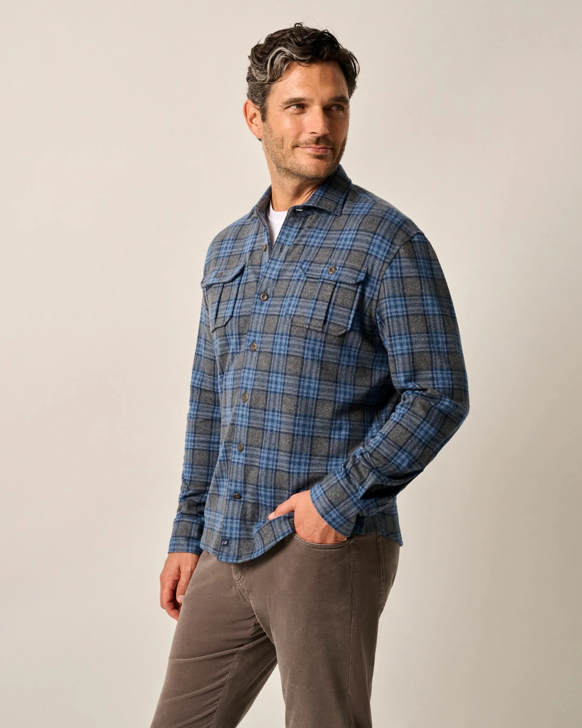 Johnnie-O Waites Stretch Flannel Lodge Shirt