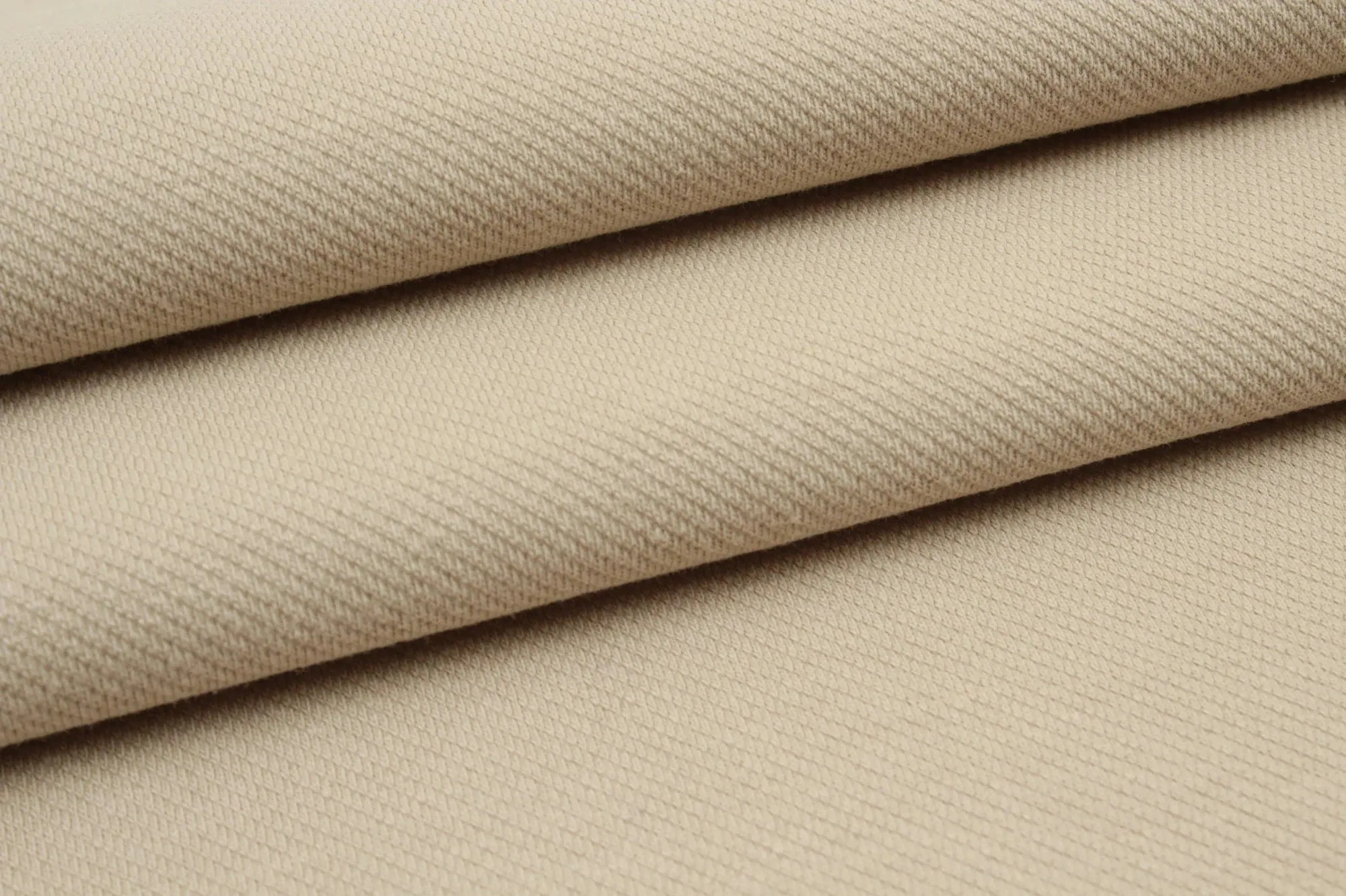 Knitted Cotton Twill - Beige (1 METER REMNANT)