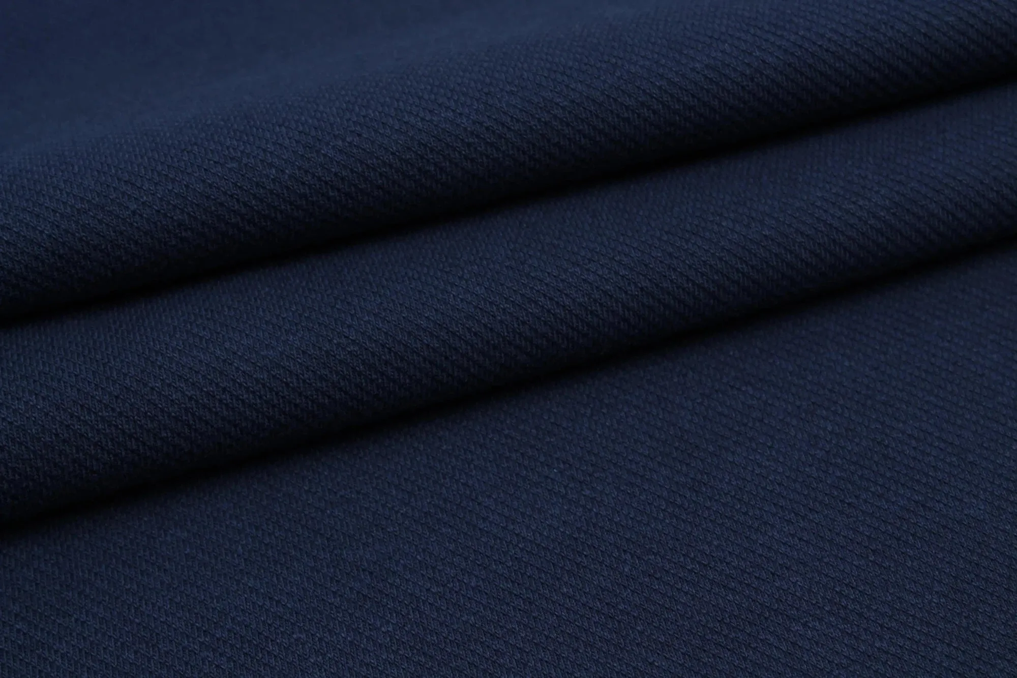 Knitted Cotton Twill - Blue (1 METER REMNANT)