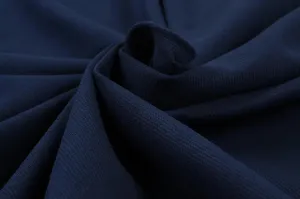 Knitted Cotton Twill - Blue (1 METER REMNANT)