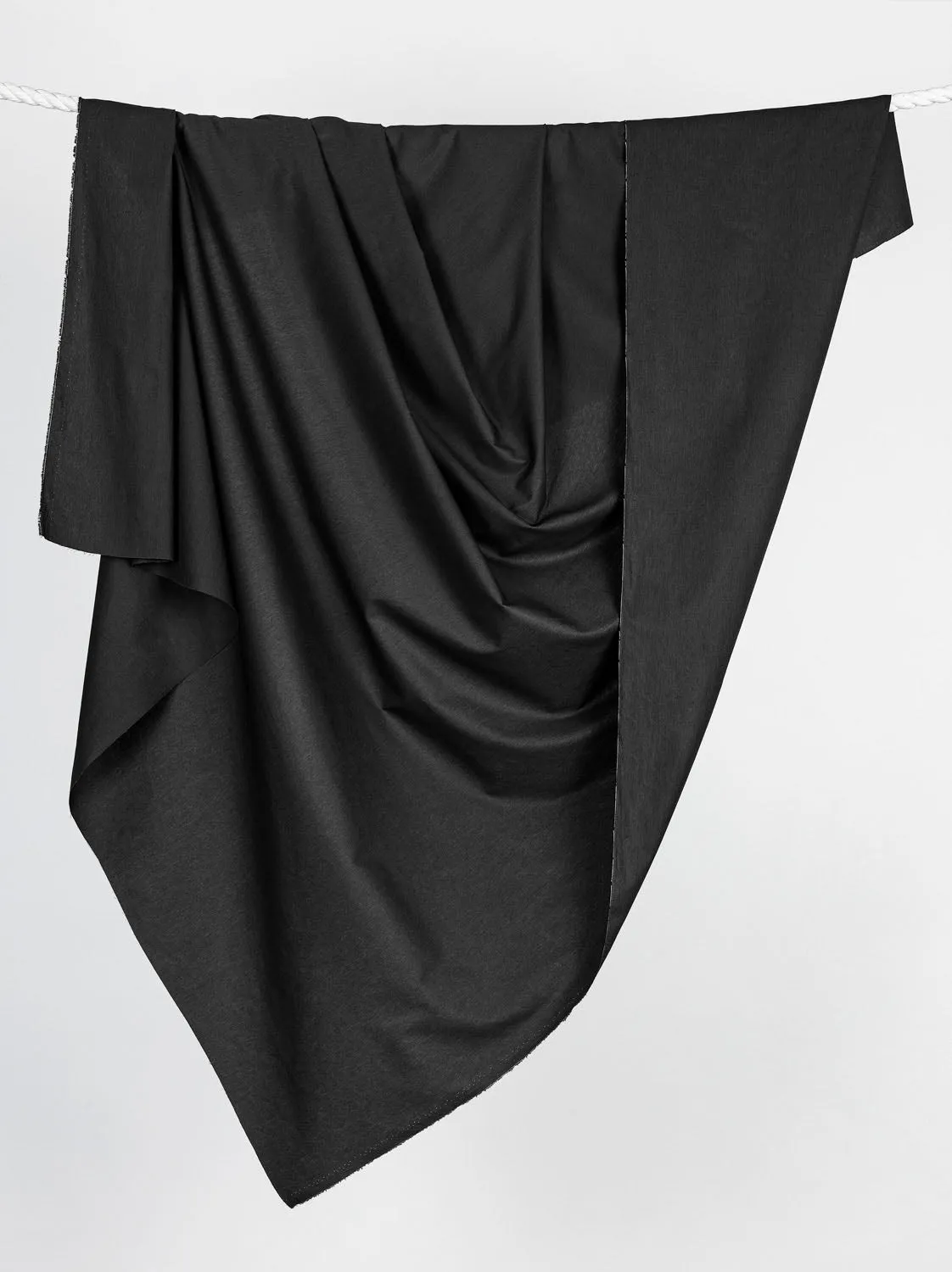 Lightweight Silky Cotton Poplin - Black