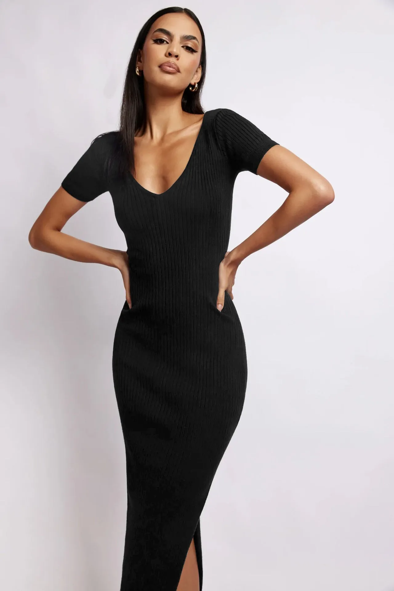 LionVII V-neck Knit dresses