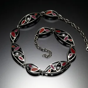 Marquis Necklace (red)