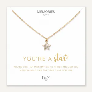 Memories: "YOU'RE A STAR" | Star Necklace | 18K Gold-Plated