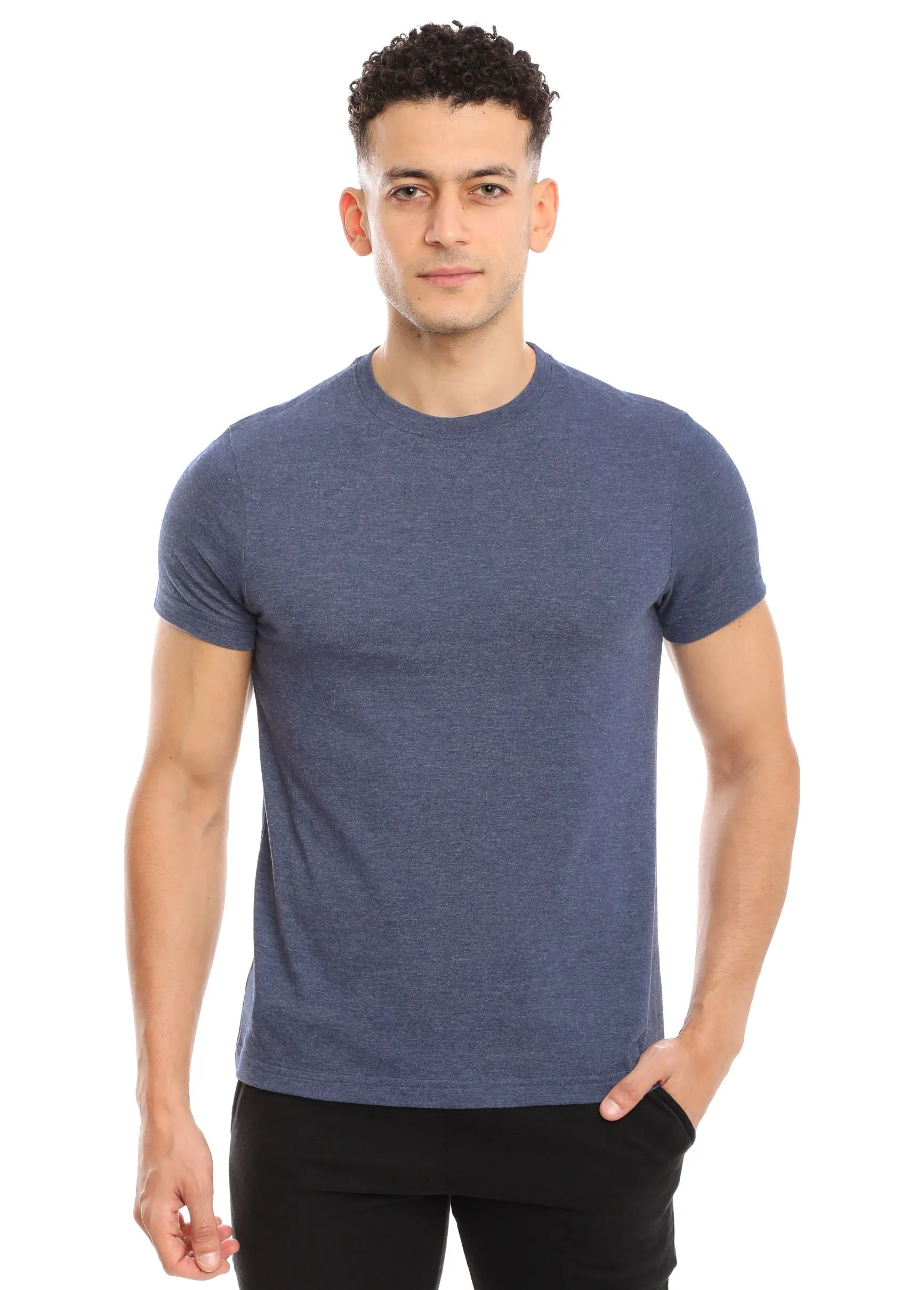 MEN’S H. BLUE CREW NECK T-SHIRT - 6 PK