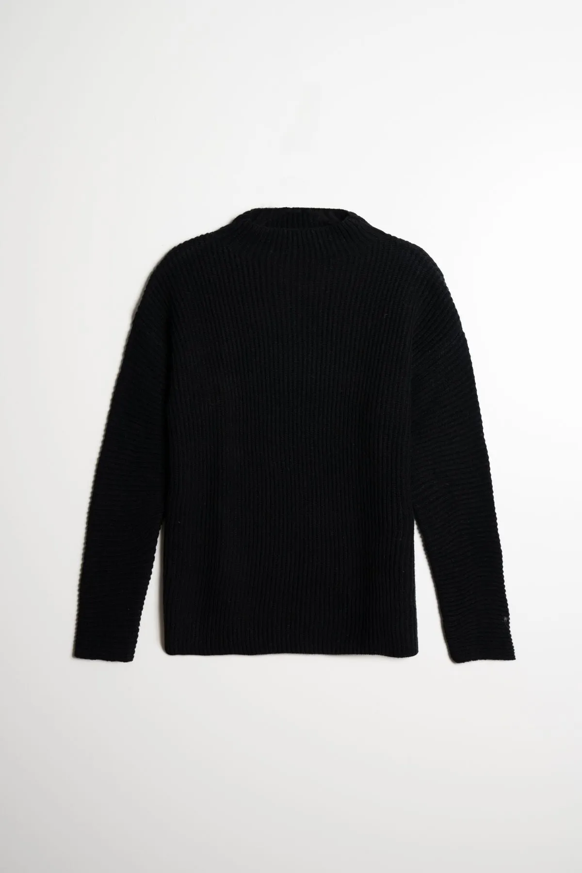 Merino Rib Sweater in Black