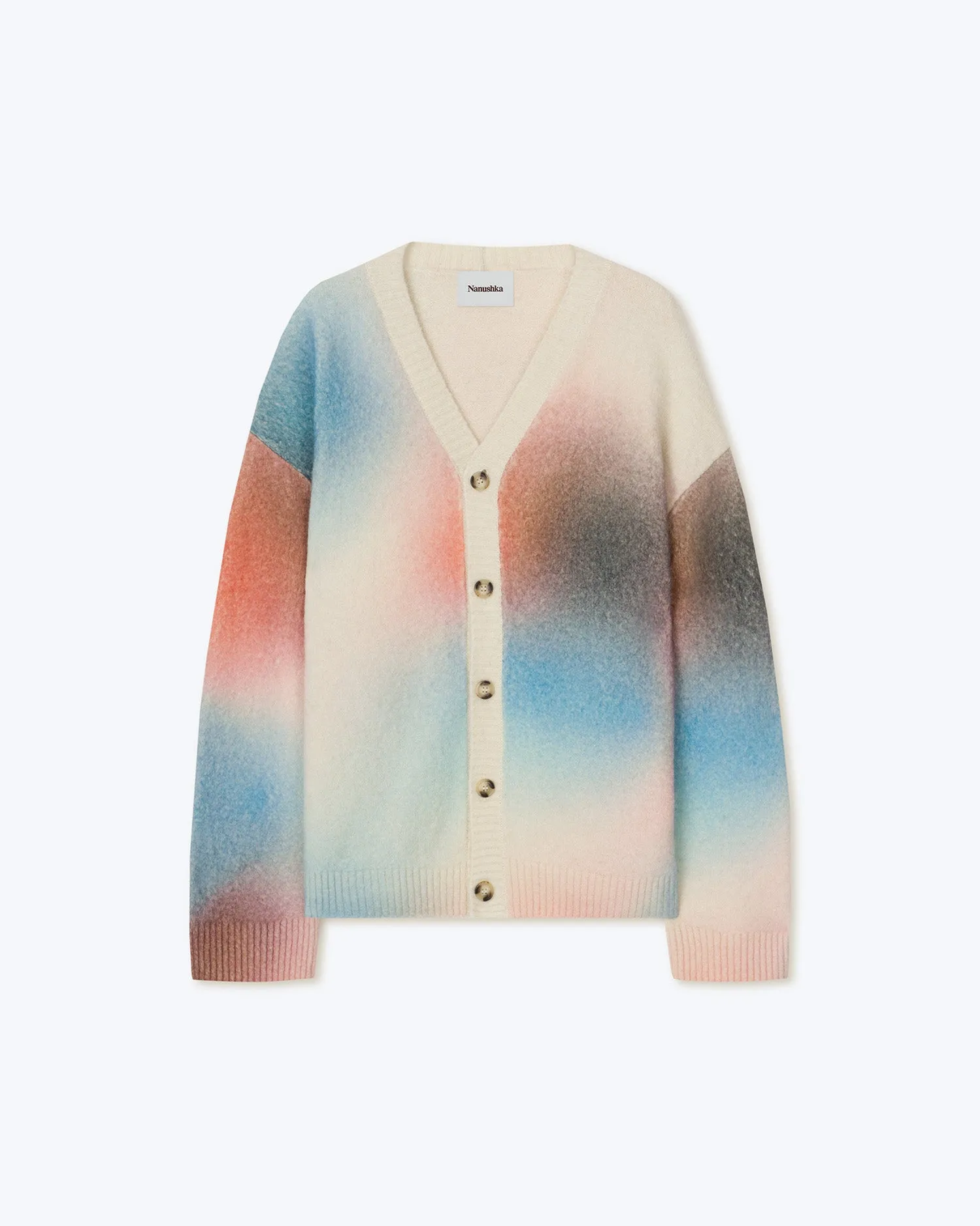 Prim - Sale Brushed Cardigan - Multi Watercolor