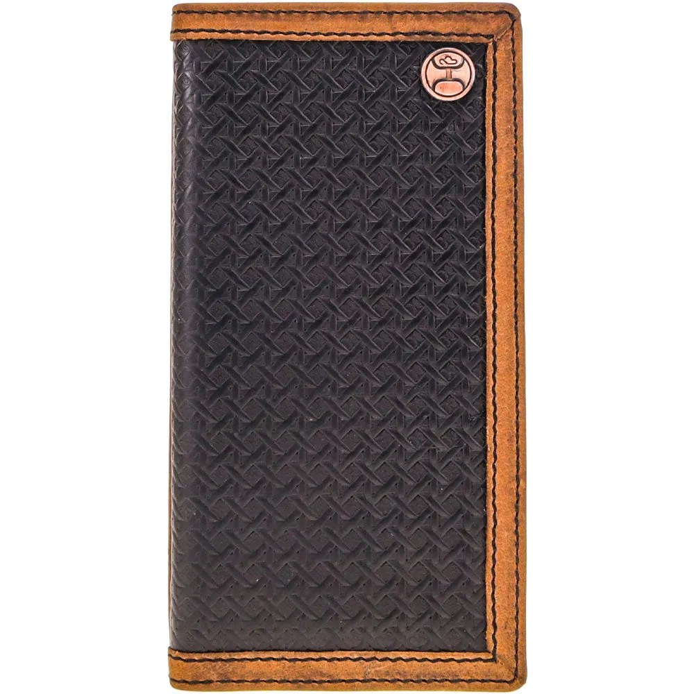 "Hands Up Basketweave" Black & Tan Rodeo Wallet