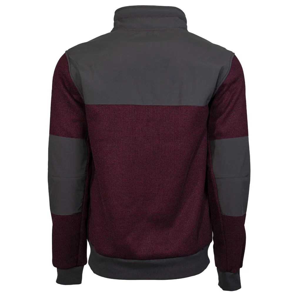 "Hooey Full Zip Tech Jacket" Burgundy w/ Charcoal