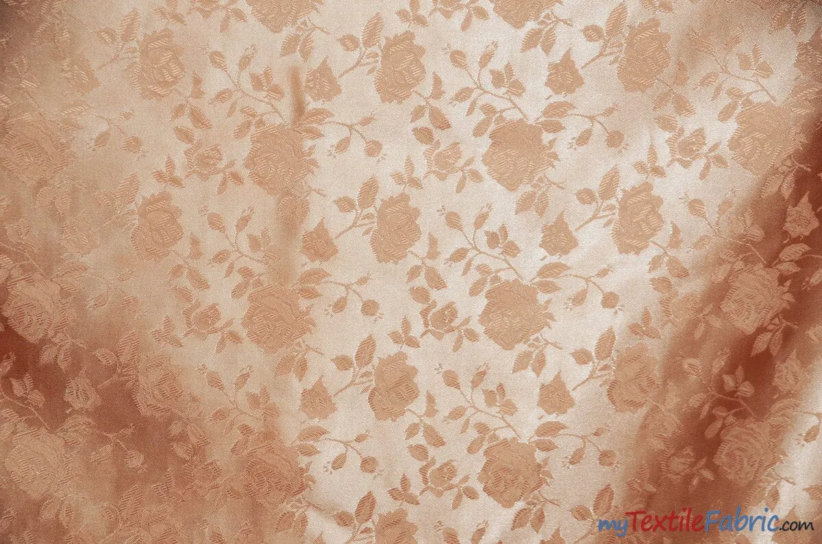 Satin Jacquard | Satin Flower Brocade | 60" Wide | Sold by the Continuous Yard |