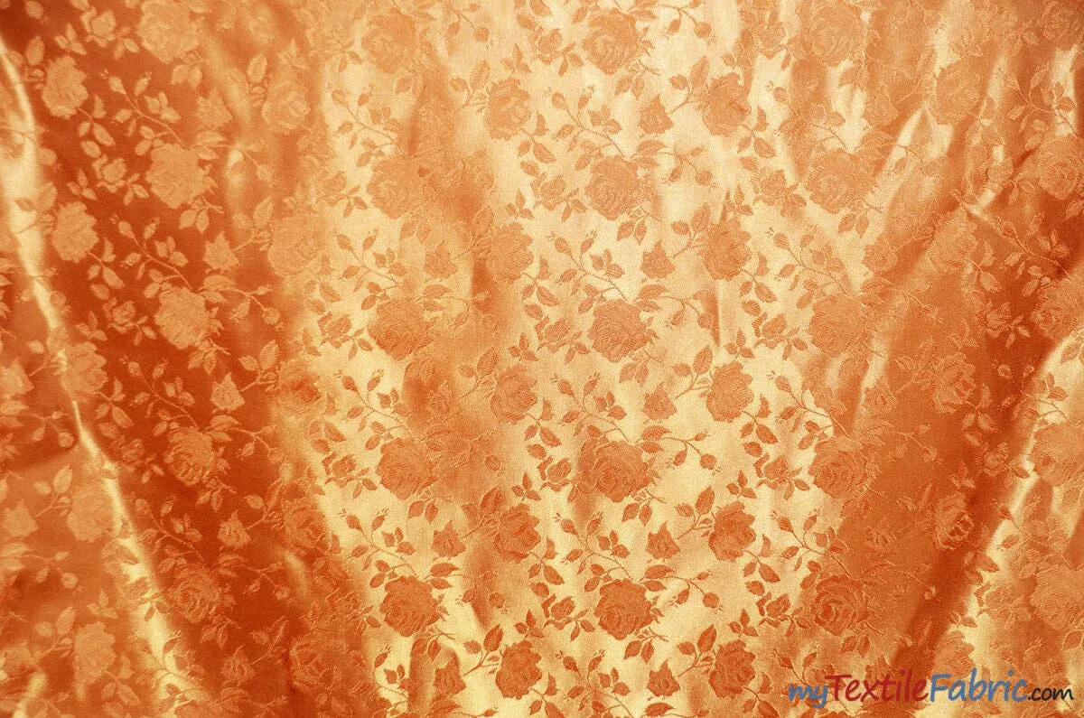 Satin Jacquard | Satin Flower Brocade | 60" Wide | Sold by the Continuous Yard |