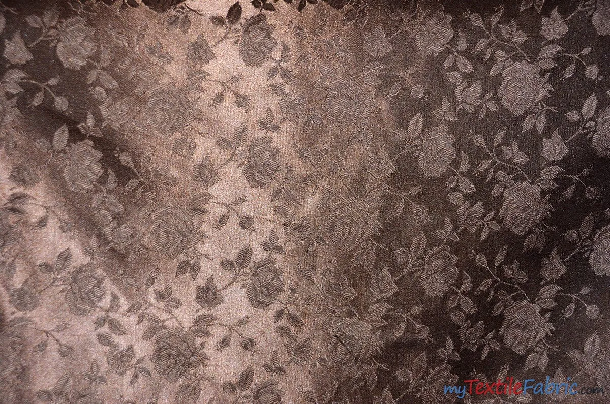 Satin Jacquard | Satin Flower Brocade | 60" Wide | Sold by the Continuous Yard |