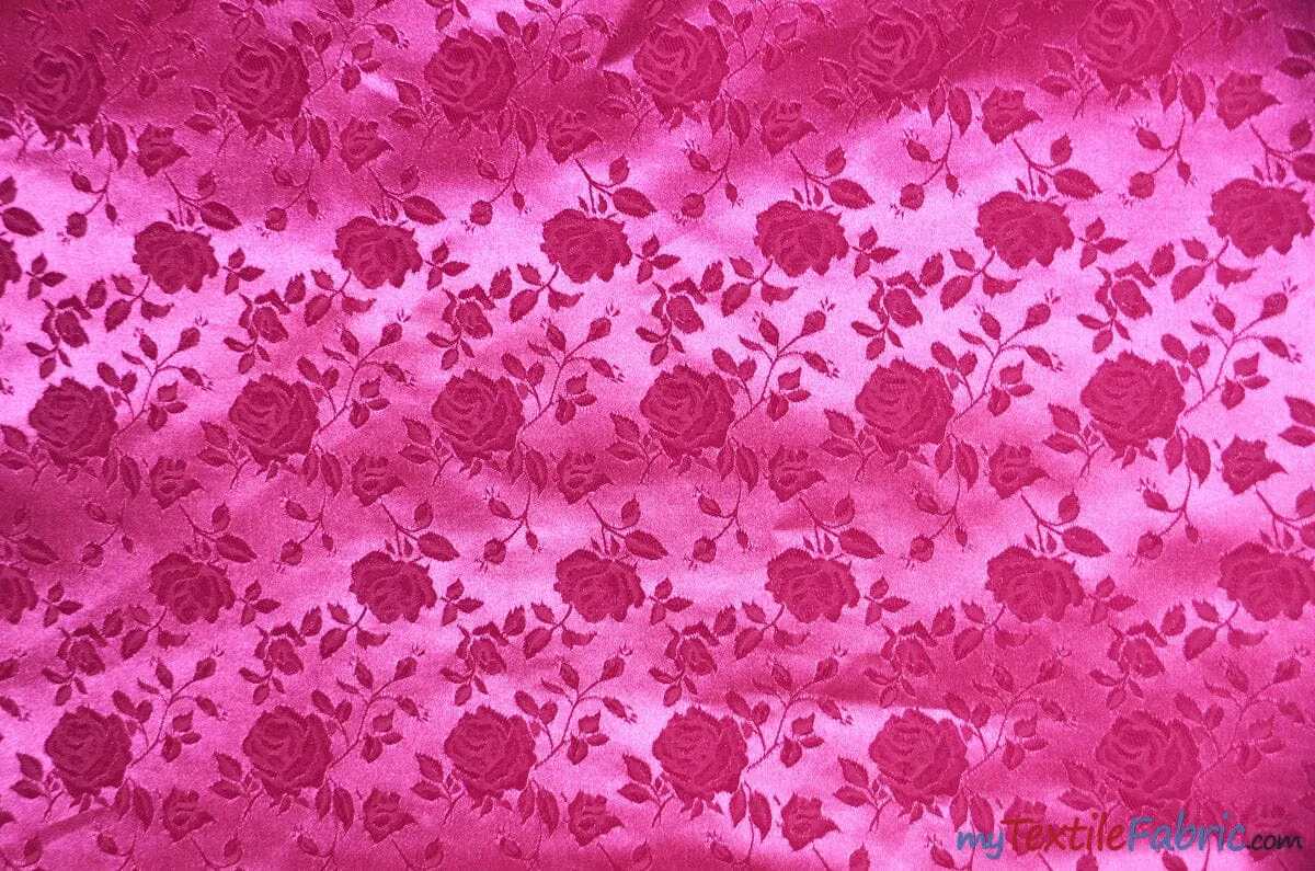 Satin Jacquard | Satin Flower Brocade | 60" Wide | Sold by the Continuous Yard |